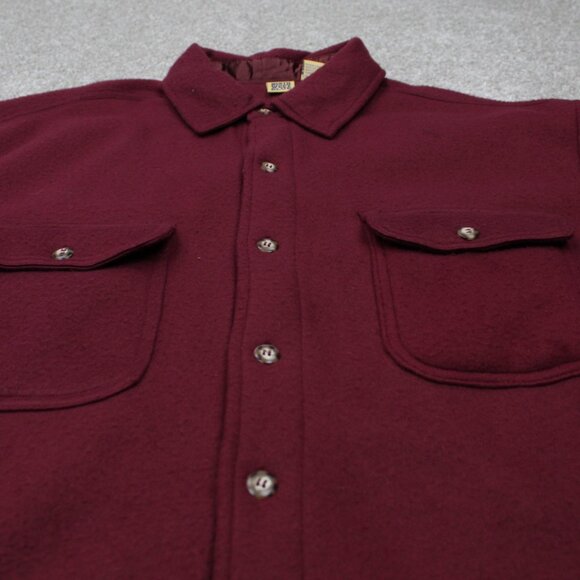 Vintage North West Blue Shirt Mens Medium Red Polyester Double Pocket L/S Button - Picture 4 of 11